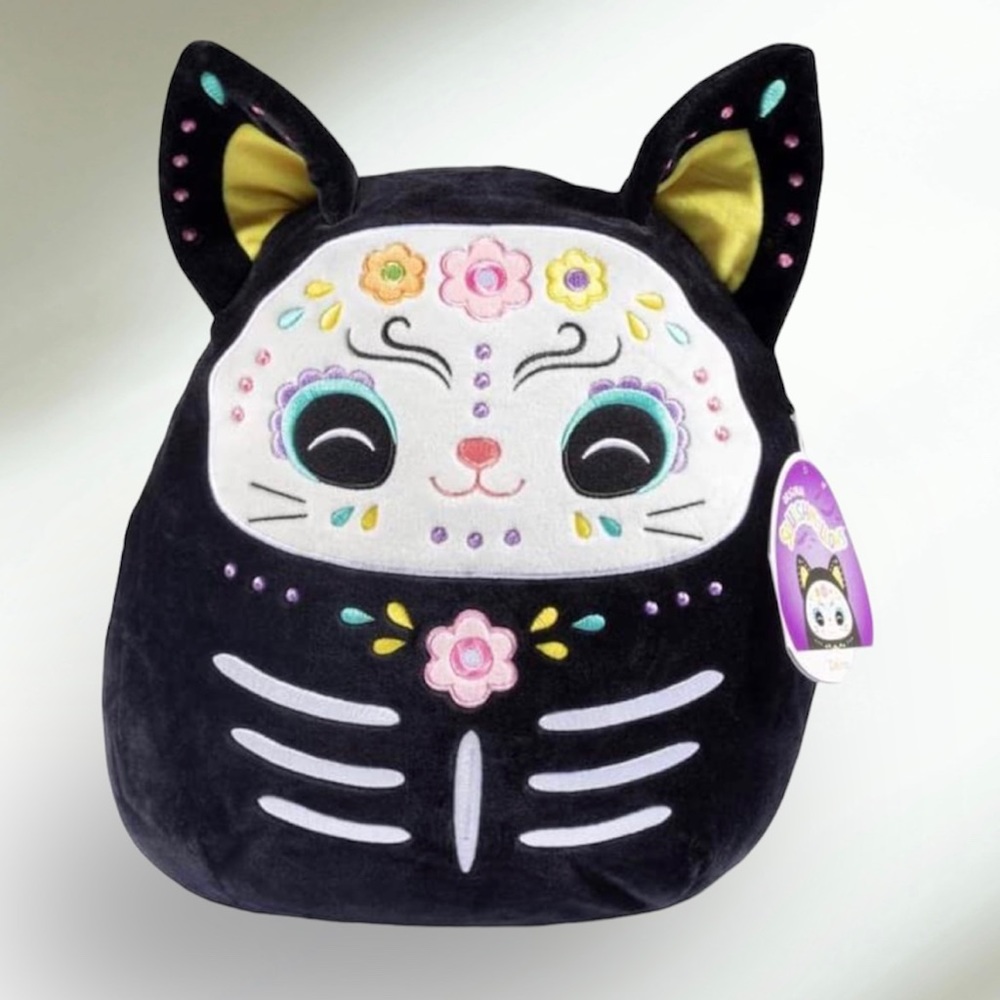 Squishmallow 12” Zelina the Cat - The Day of Dead Cat.